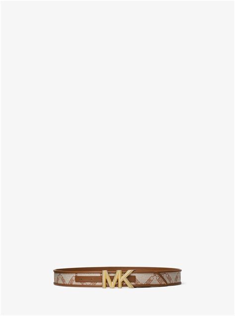 michael michael kors empire logo jacquard belt|Empire Logo Jacquard Belt .